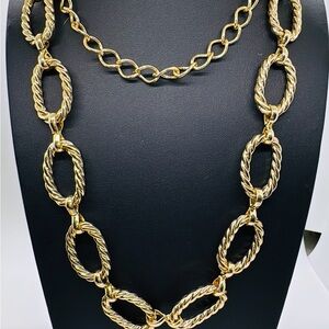 Nine West Gold Tone Chain Necklace/Belt/Purse chain